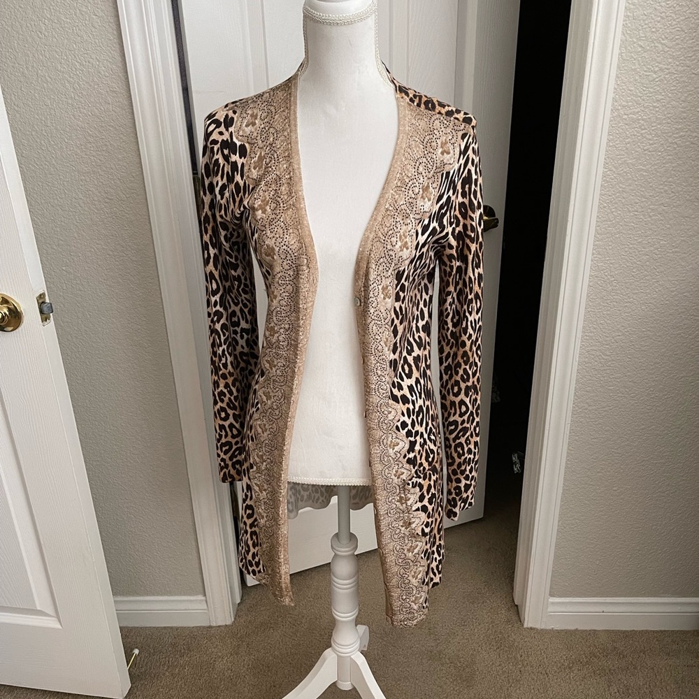 Animal print cardigan